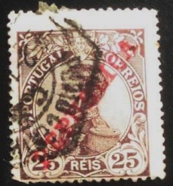 Selo postal de Portugal de 1910 - King Manuel II República 25 - 175 U