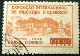 Selo postal AÉREO do Brasil de 1948 - A 65 U