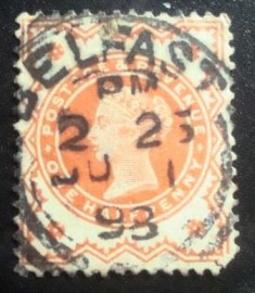 Selo postal do Reino Unido de 1887 Victoria ½