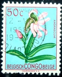 Selo postal do Congo Belga de 1952 Eurychone galeandrae