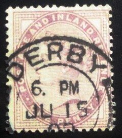 Selo postal do Reino Unido de 1881 Queen Victoria 1d