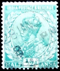 Selo postal da Índia de 1912 King George V ½