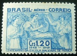 Selo postal AÉREO do Brasil de 1948 - A 67 M