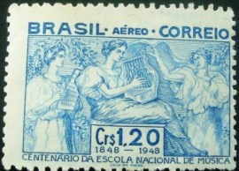 Selo postal AÉREO do Brasil de 1948 - A 67 N