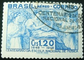 Selo postal AÉREO do Brasil de 1948 - A 67 NCC