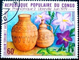 Selo postal do Congo de 1979 Solanum torvum