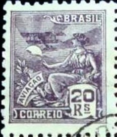 Selo postal do Brasil de 1936 Aviação 20