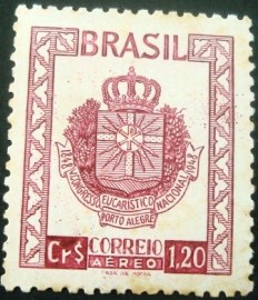 Selo postal AÉREO do Brasil de 1948 - A 70 M