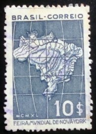 Selo postal comemorativo do Brasil de 1940 - C 154 U