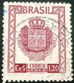Selo postal AÉREO do Brasil de 1948 - A 70 U