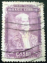 Selo postal AÉREO do Brasil de 1949 - A 74 U