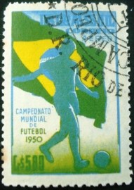 Selo postal do Brasil de 1950 Copa de 1950