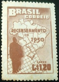 Selo postal AÉREO do Brasil de 1950 - A 77 M