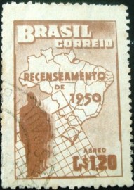 Selo postal AÉREO do Brasil de 1950 - A 77 U