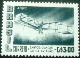 Selo postal AÉREO do Brasil de 1956 - A 80 M