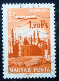 Selo postal da Hungria de 1966 Cairo