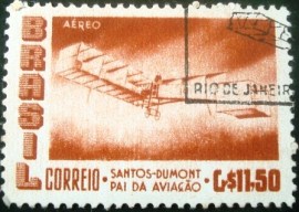 Selo postal AÉREO do Brasil de 1956 - A 84 MCC2