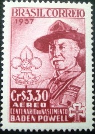 Selo postal aéreo de 1957 Baden Powell - A 85 N