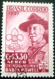 Selo postal do Brasil de 1957 Baden Powell - A 85 U