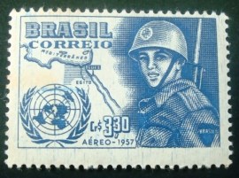 Selo postal AÉREO do Brasil de 1957 - A 86 N