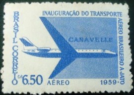 Selo postal Aéreo de 1959 Caravelle