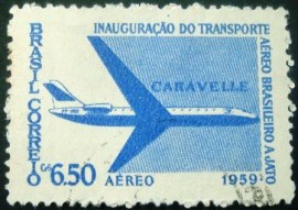 Selo postal Aéreo de 1959 Caravelle- A 89 U