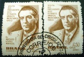 Selos postais do Brasil de 1960 Dr. Adolfo Mateos