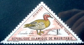 Selo postal da Mauritânia de 1963 Garganey