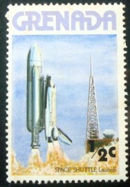 Selo postal de Grenada de 1978 Space Shuttle Launch