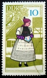 Selo postal da Alemanha Oriental de 1968 Hoyerswerda