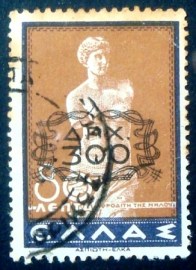 Selo postal da Grécia de 1946 Chains Surcharges 300