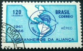 Selo postal do Brasil de 1966 Aliança para o Progresso - A 106 M1D