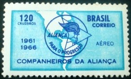 Selo postal do Brasil de 1966 Aliança para o Progresso - A 106 N