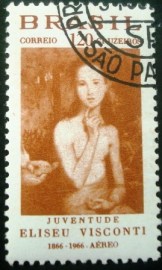 Selo postal AÉREO do Brasil de 1966 - A 110 M1D