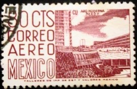 Selo postal do México de 1973 New sports center at the University City