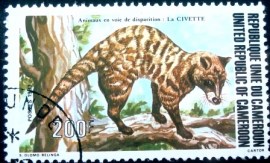 Selo postal de Camarões de 1983 African Civet