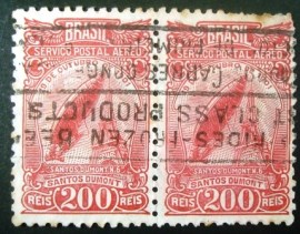 Par de selos postais AÉREO do Brasil de 1929 - A 18