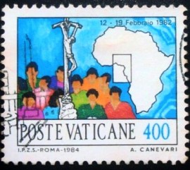Selo postal do Vaticano de 1984 Map