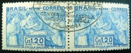 Par de selos AÉREOS do Brasil emitidos em 1948 - A 67