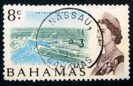 Selo postal das Bahamas de 1967 Nassau Airport