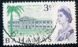 Selo postal das Bahamas de 1966 High school