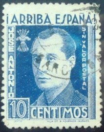 Selo postal da Espanha de 1938 José Antonio 10