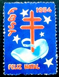 Selo Cinderela do Brasil emitido em 1954 - FBST