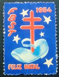 Selo Cinderela do Brasil emitido em 1954 - FBST