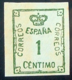 Selo postal da Espanha de 1920 Crown and Numeral