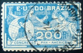 Selo postal COMEMORATIVO do Brasil de 1906 - C 6