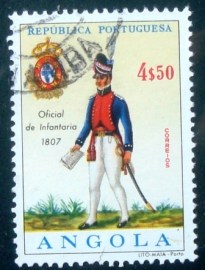 Selo postal da Angola de 1966 Infantry Officer 1807