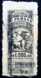 Selo fiscal do Paraná 1000U