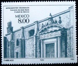 Selo postal do México sw 1982 Convent of Jesus Maria