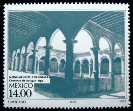 Selo postal do México sw 1982 Convent Actopan